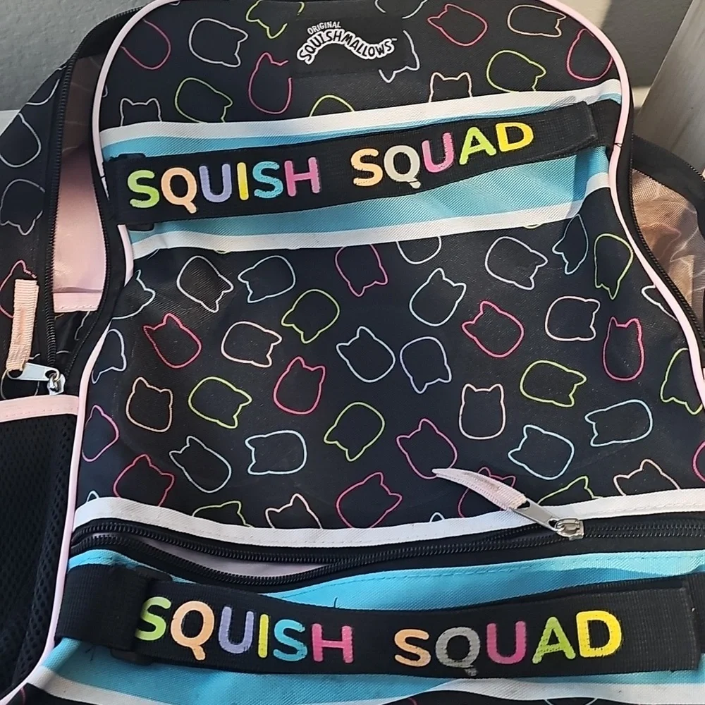 Squishmallows Black and Multicolor Backpack